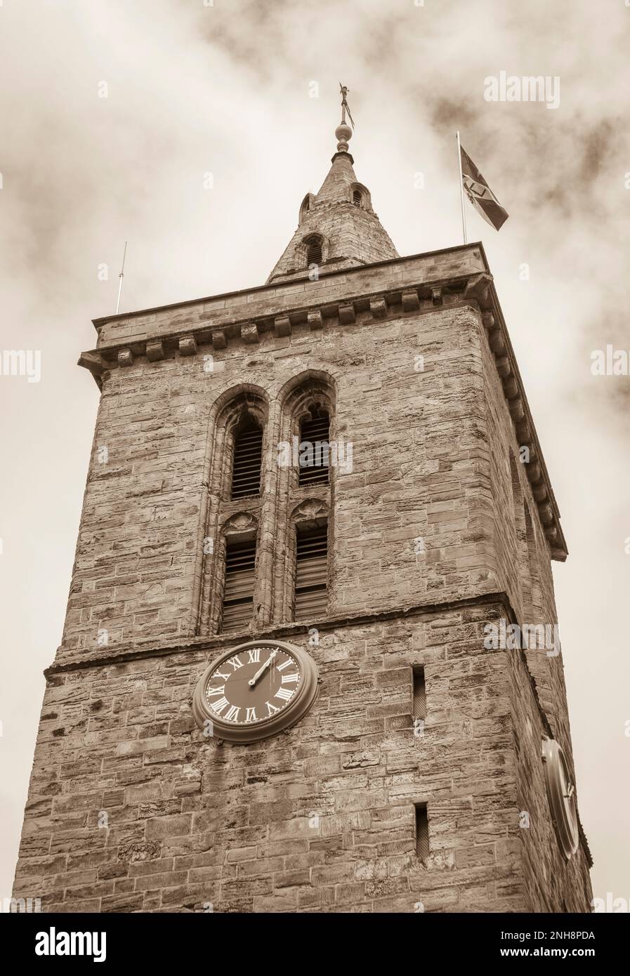 ST ANDREWS, SCOZIA, EUROPA - Torre dell'Orologio, Cappella di San Salvatore, Università di St Andrews. Foto Stock