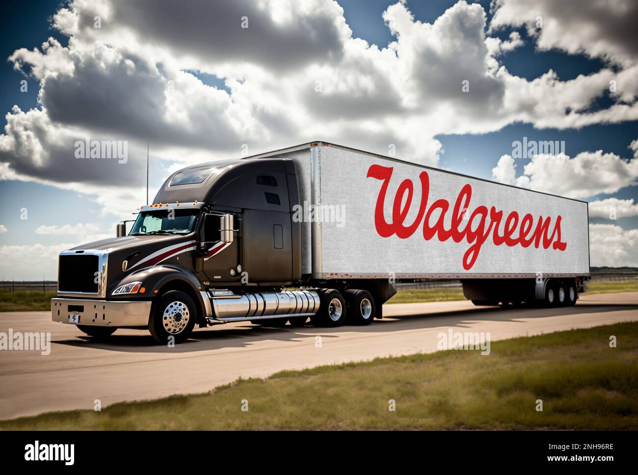 Camion consegna per Walgreens Foto Stock