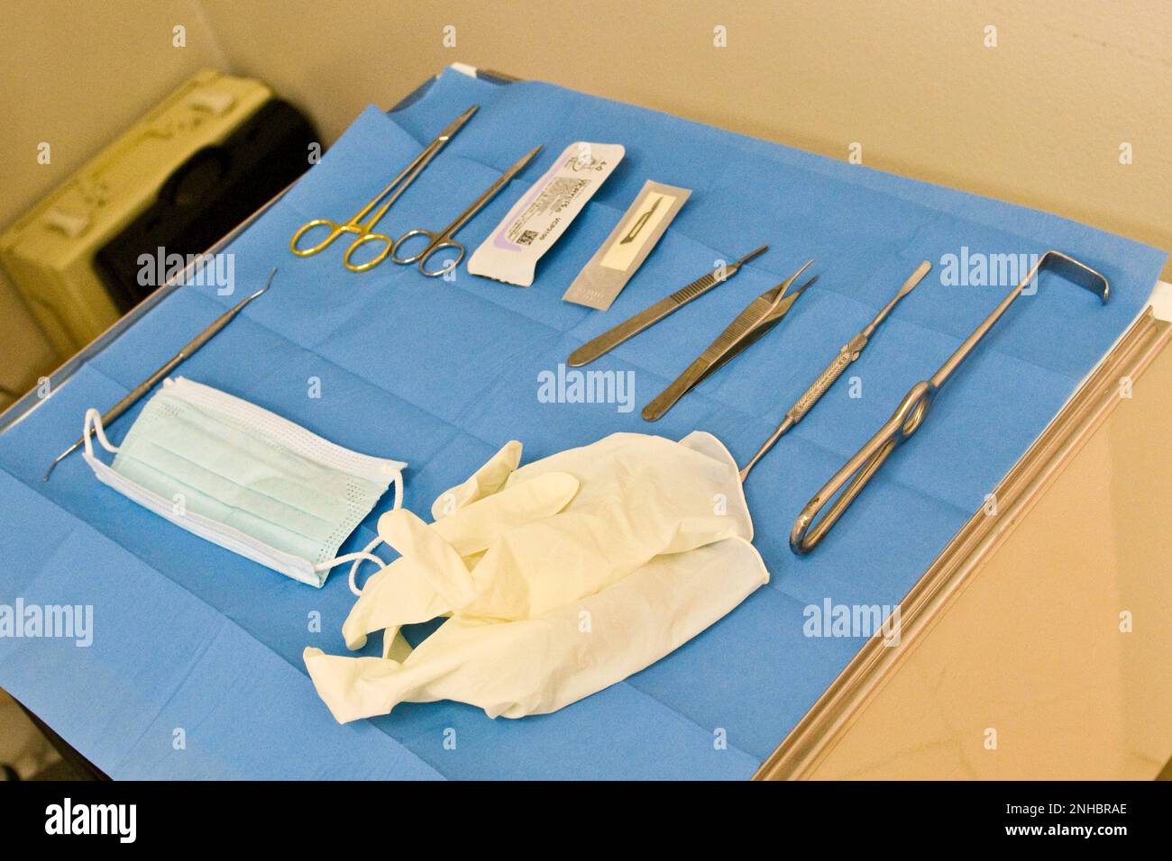 2 Pezzi Bavaglio Bocca Fusa Blu Strumenti Chirurgici Dentali - Foto 10