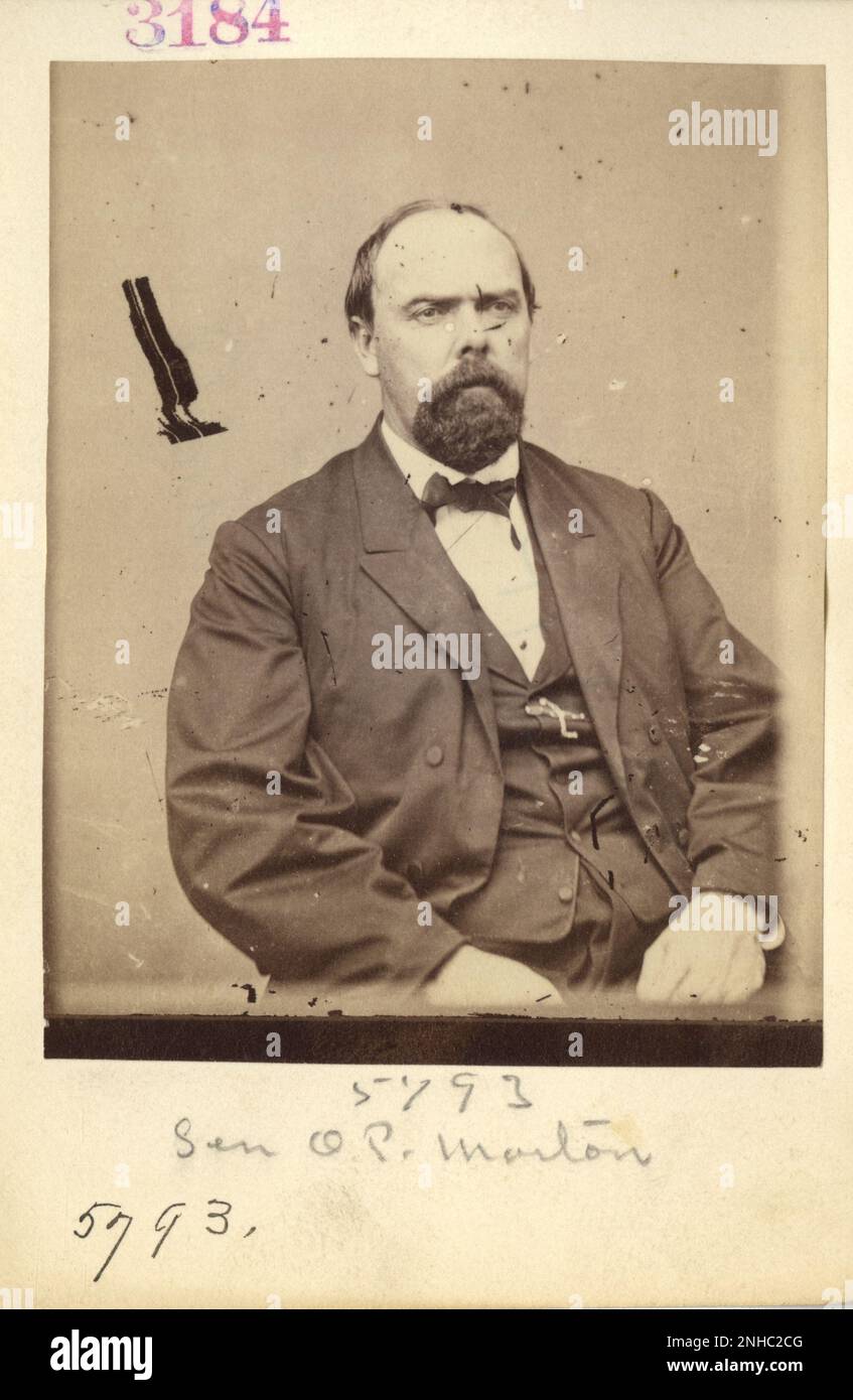 Oliver P. Morton, Indiana 19th secolo Mathew Brady, Quartermaster, e altre fotografie della Guerra civile Foto Stock