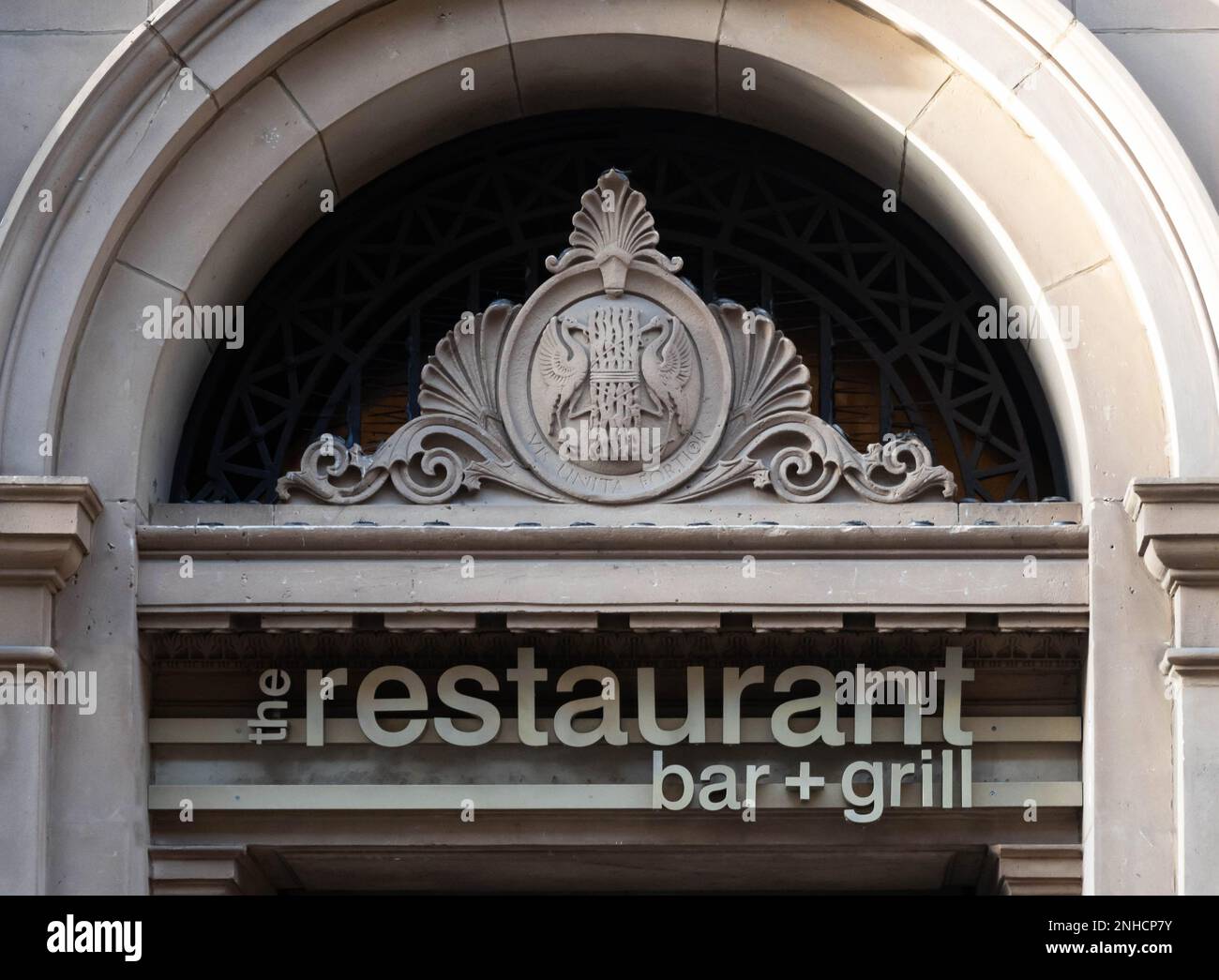 Ingresso al Restaurant bar & Grill di Liverpool Foto Stock