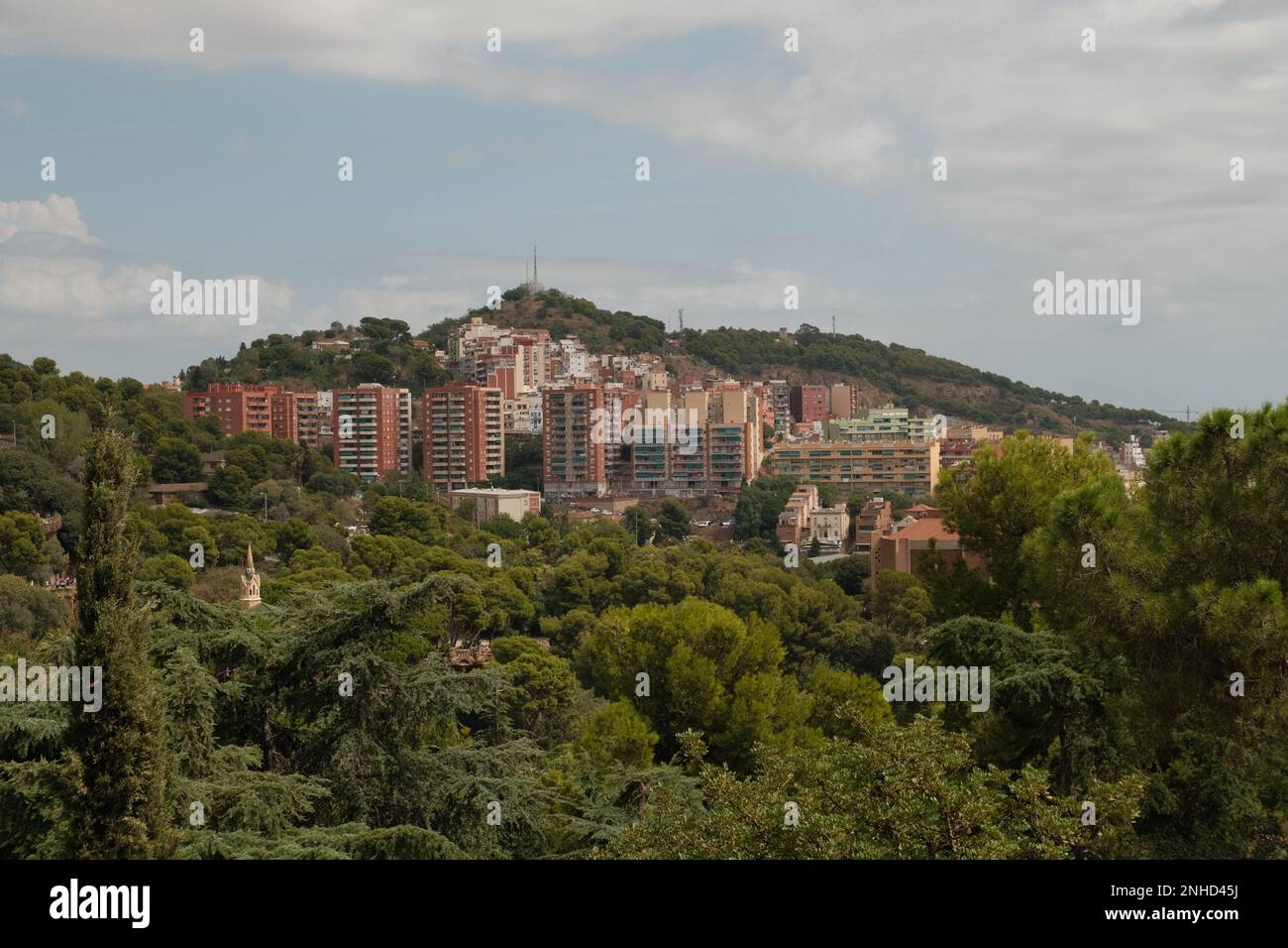 Vista su Barcellona da Park Gell Foto Stock