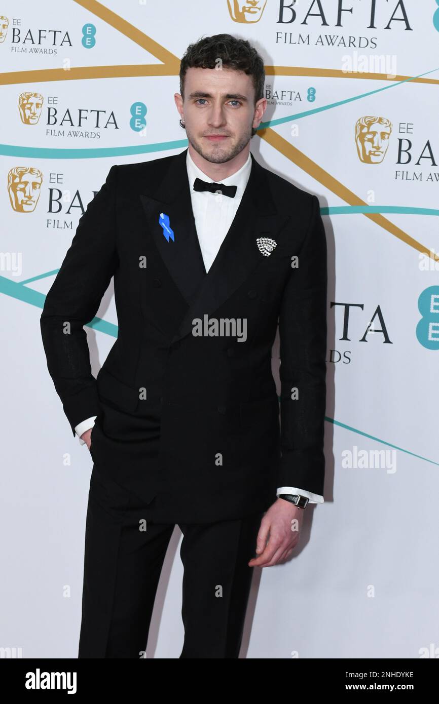 EE British Academy Film Awards 2023 - Arrivi - Londra Paul Mescal, che partecipa ai British Academy Film Awards 76th che si tengono al Southbank Centre's Roy Foto Stock
