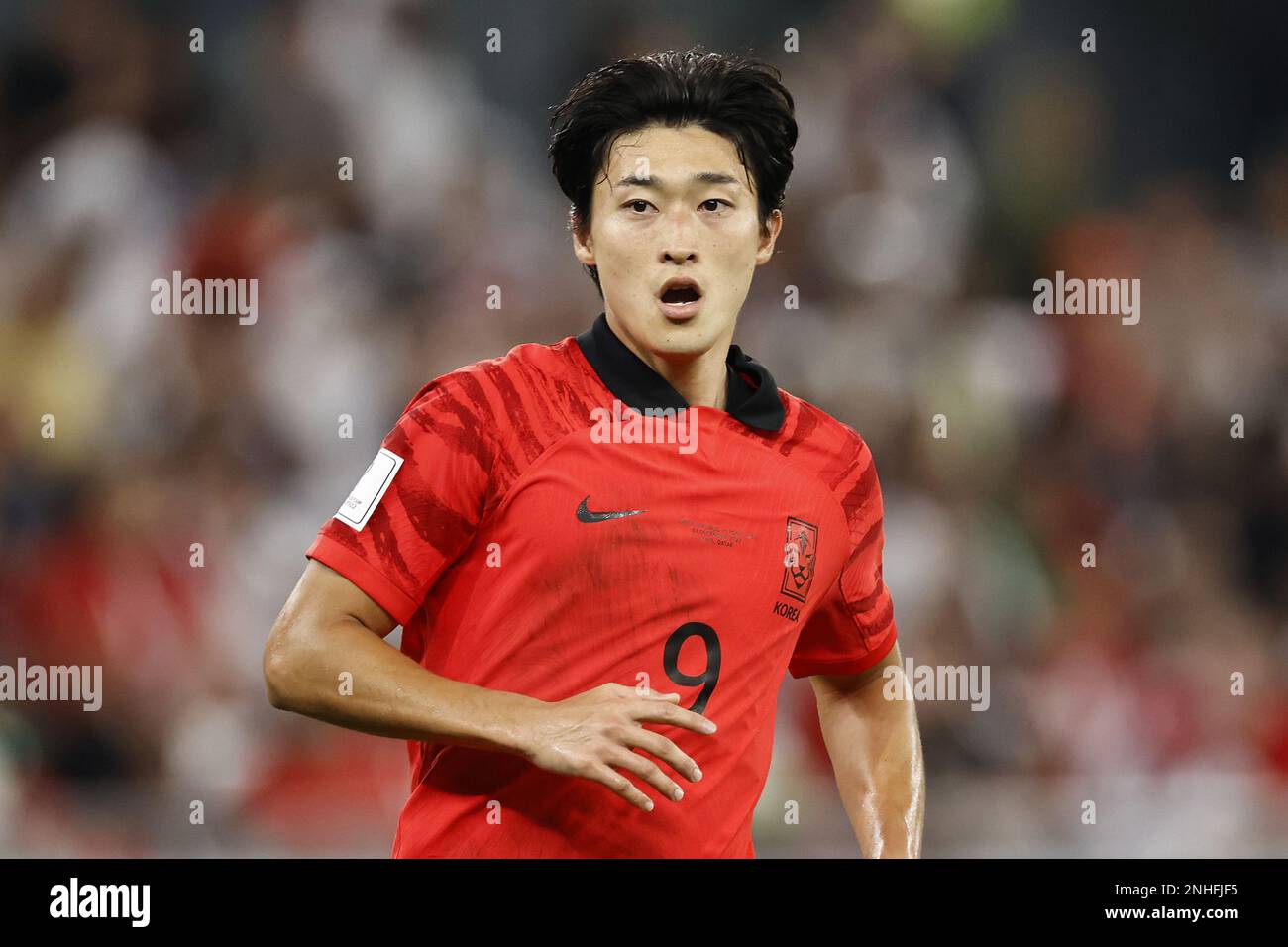 DOHA - Cho della Repubblica di Corea cantato in GUE durante la Coppa del mondo FIFA Qatar 2022 gruppo H partita tra Corea del Sud e Portogallo al Education City Stadium il 2 dicembre 2022 a Doha, Qatar. AP | Olandese altezza | MAURICE DI PIETRA Foto Stock