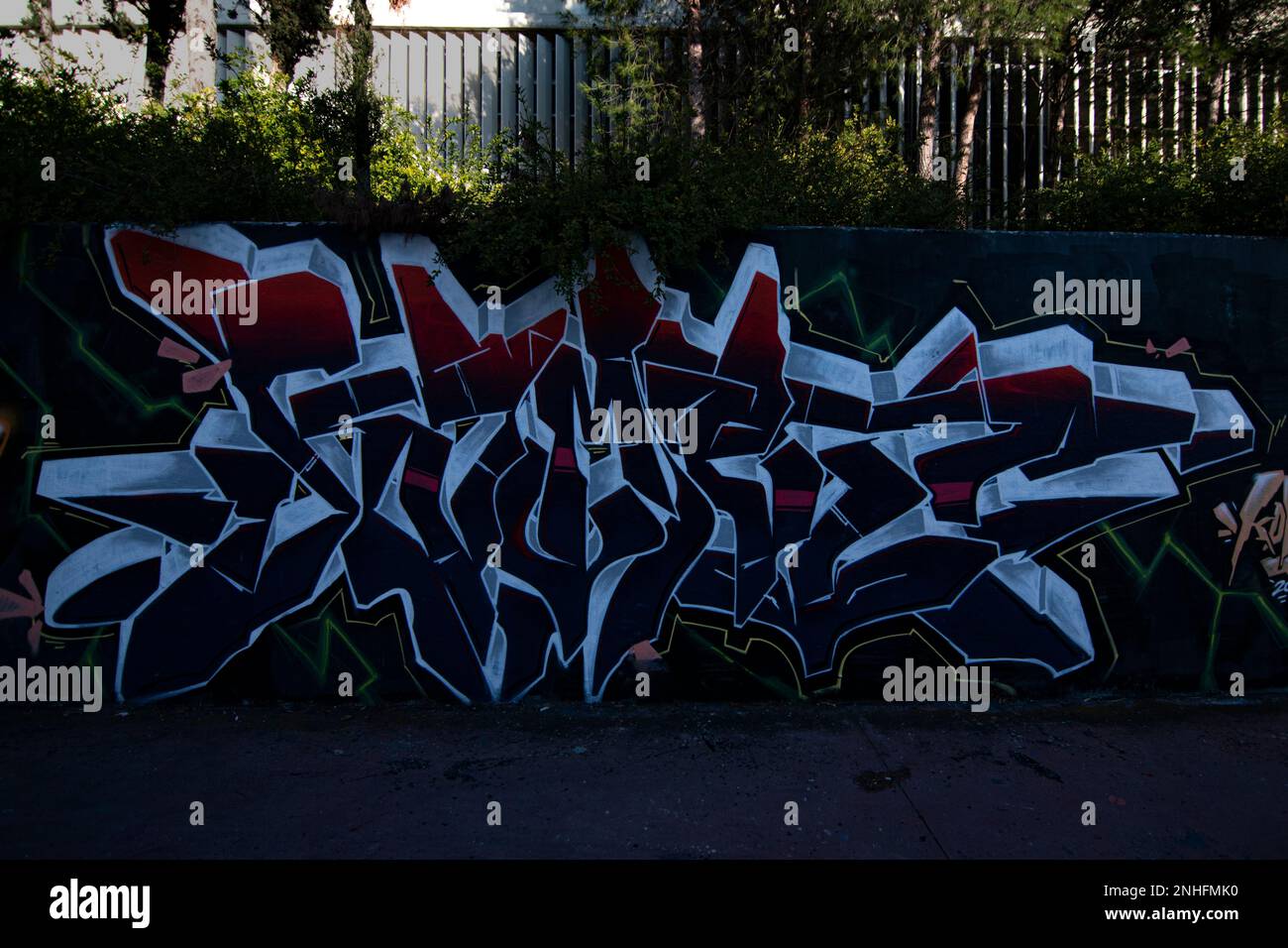 Graffiti a NTUA, Atene, Grecia Foto Stock