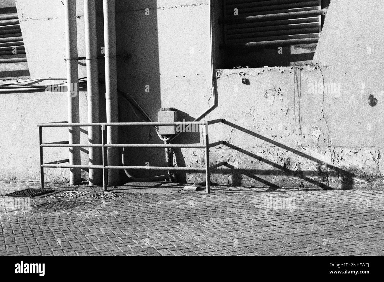Visualizzazione delle ombre in bianco e nero Foto Stock
