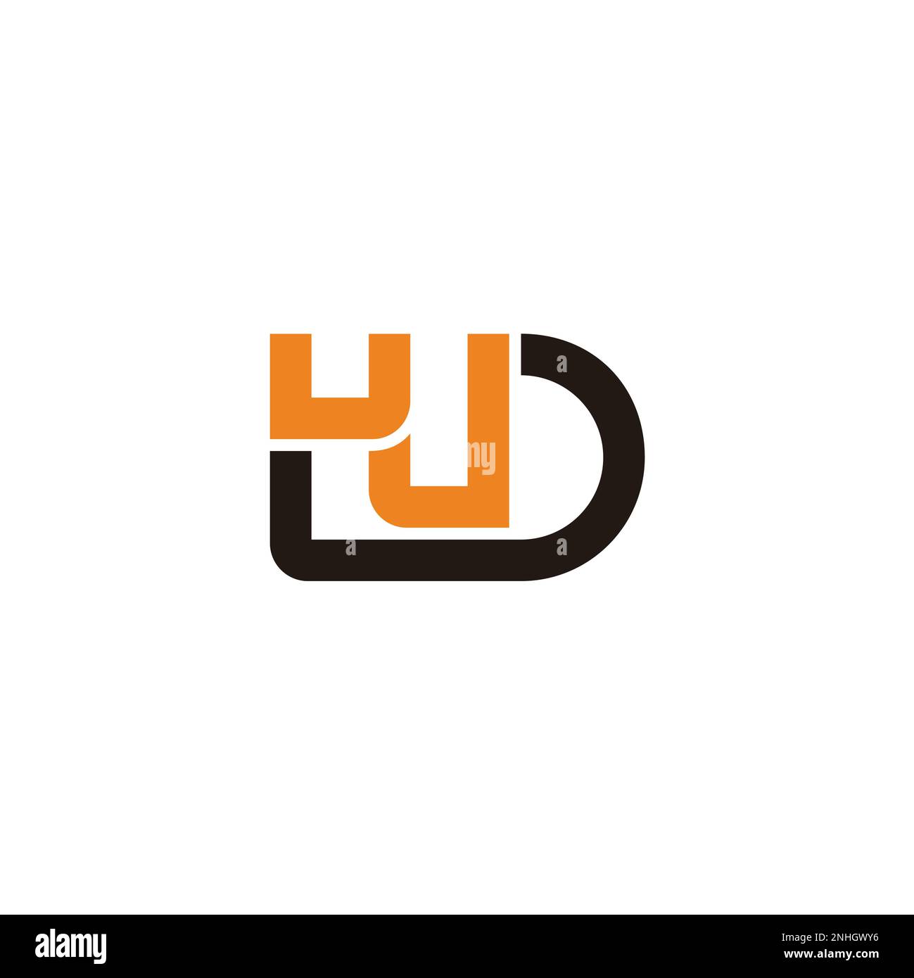 lettera wd vettore di logo geometrico colorato Illustrazione Vettoriale