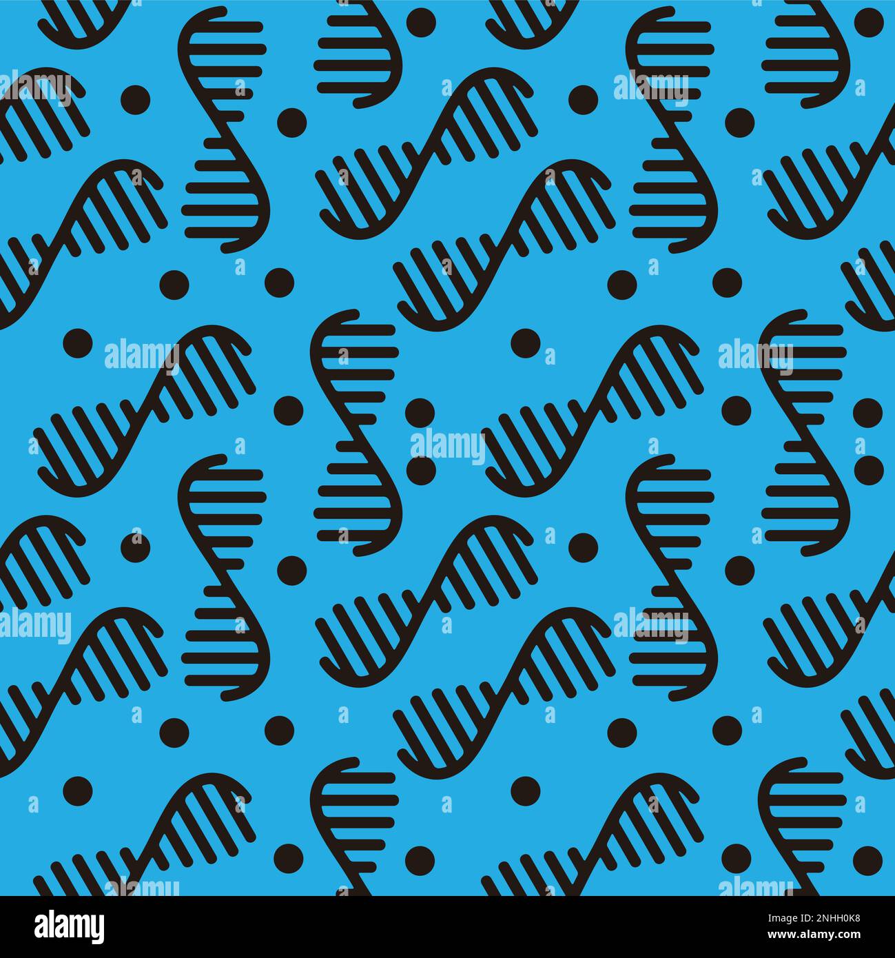 vettore di sfondo a catena di dna microscopica senza cuciture Illustrazione Vettoriale