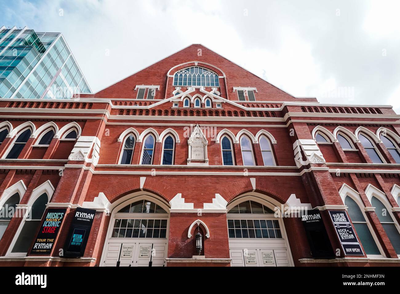 Ryman Auditorium, una famosa e storica sala concerti, a Nashville, Tennessee Foto Stock