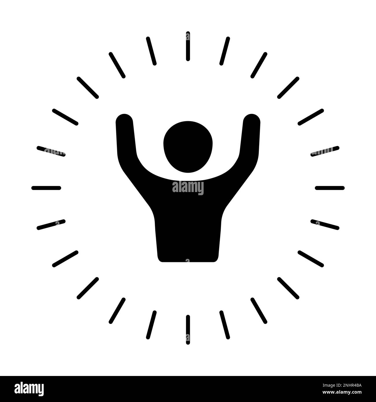 Vettore di icone per la fiducia in sé stessi per design grafico, logo, sito Web, social media, app mobile, Illustrazione dell'interfaccia utente Illustrazione Vettoriale