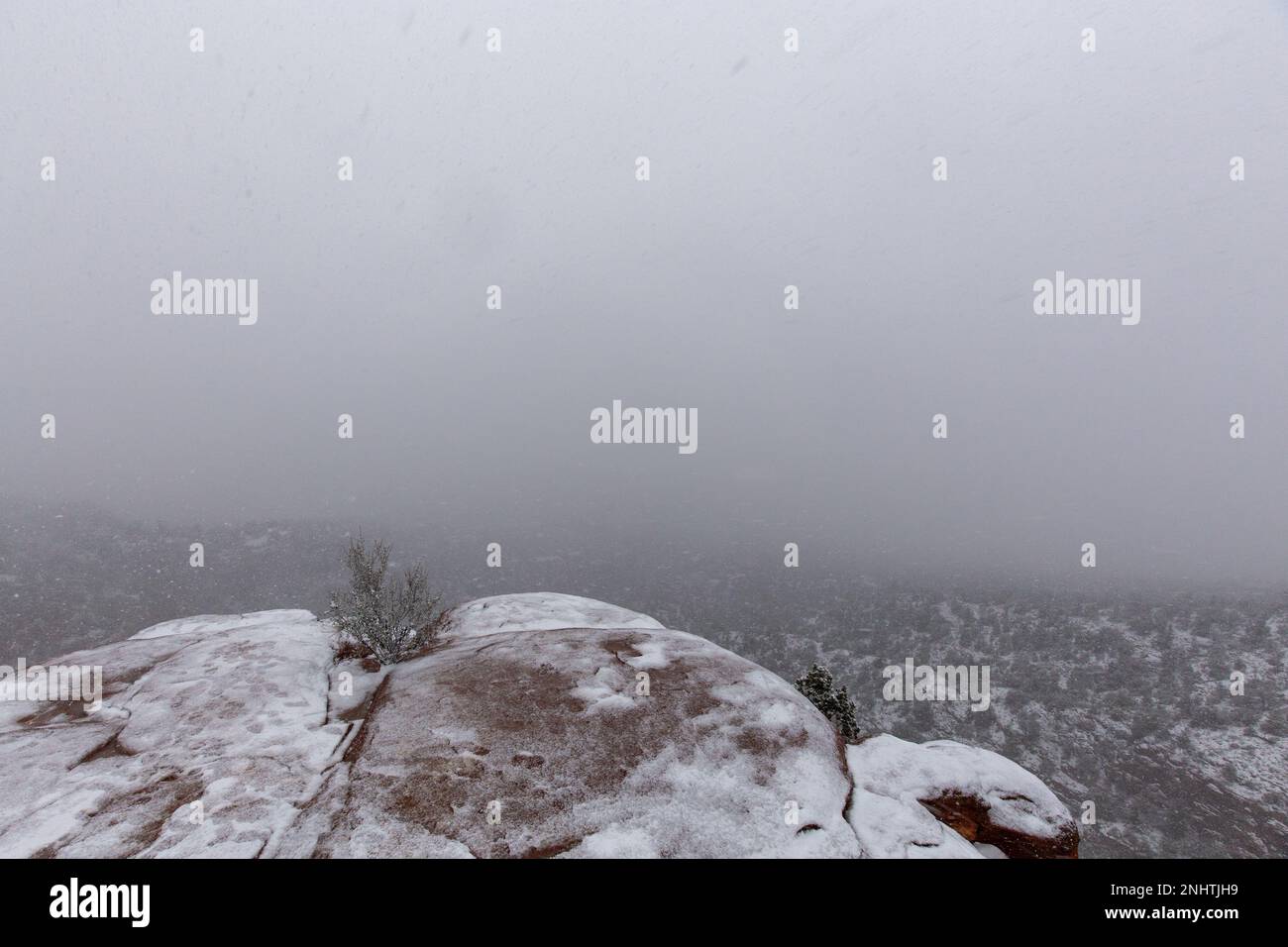 Neve a Sedona Foto Stock