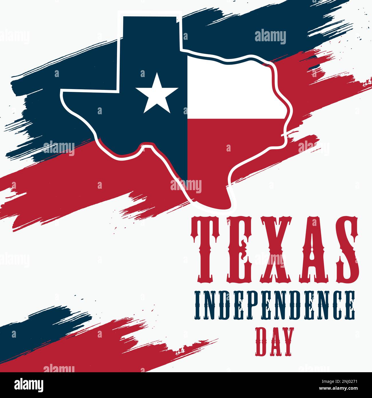 Texas Independence Day, design per poster, scheda, banner, sfondo, illustrazione vettoriale sfondo moderno Illustrazione Vettoriale