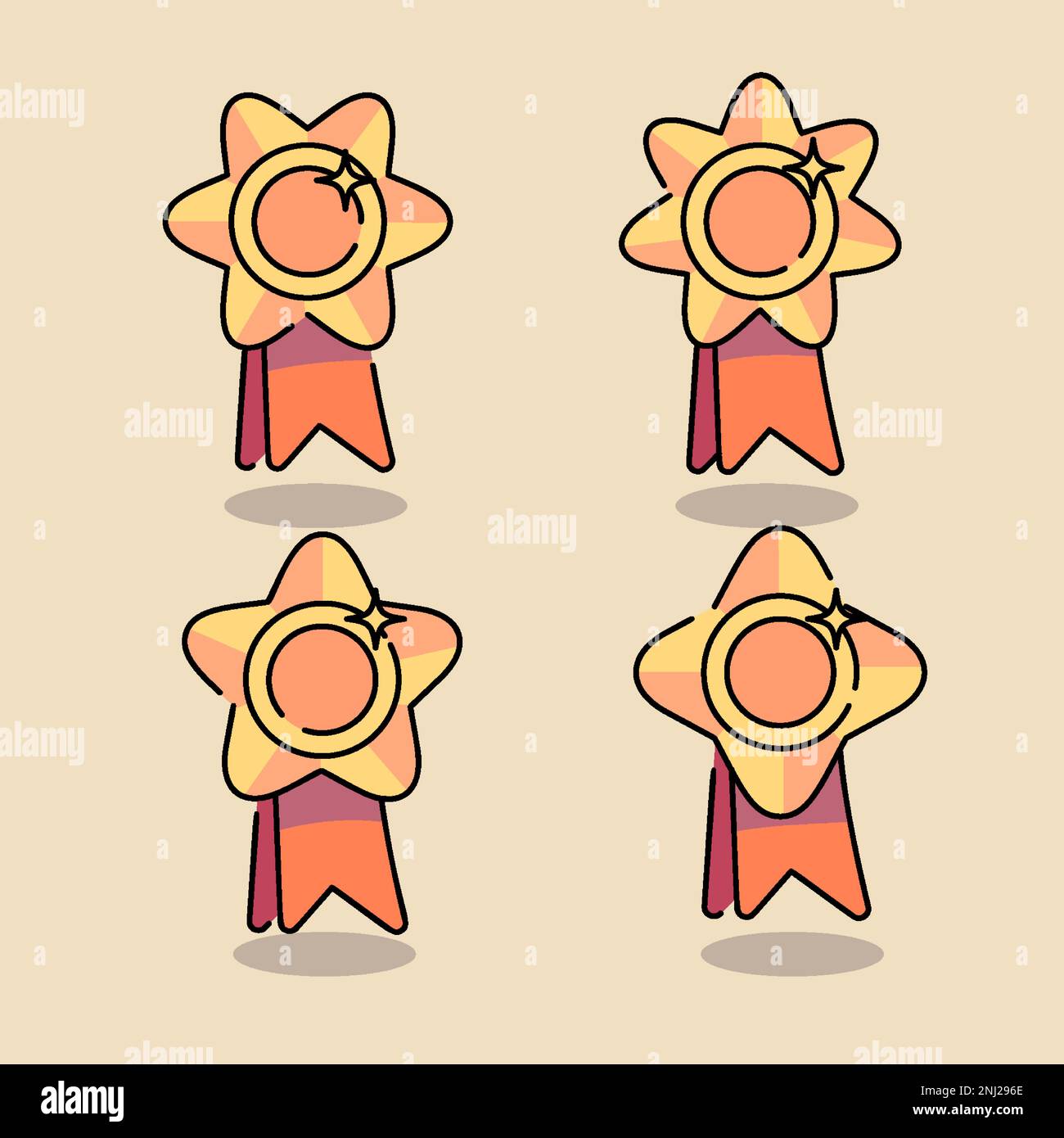 Golden per i vincitori e altri trofei sportivi Illustrazione Vettoriale