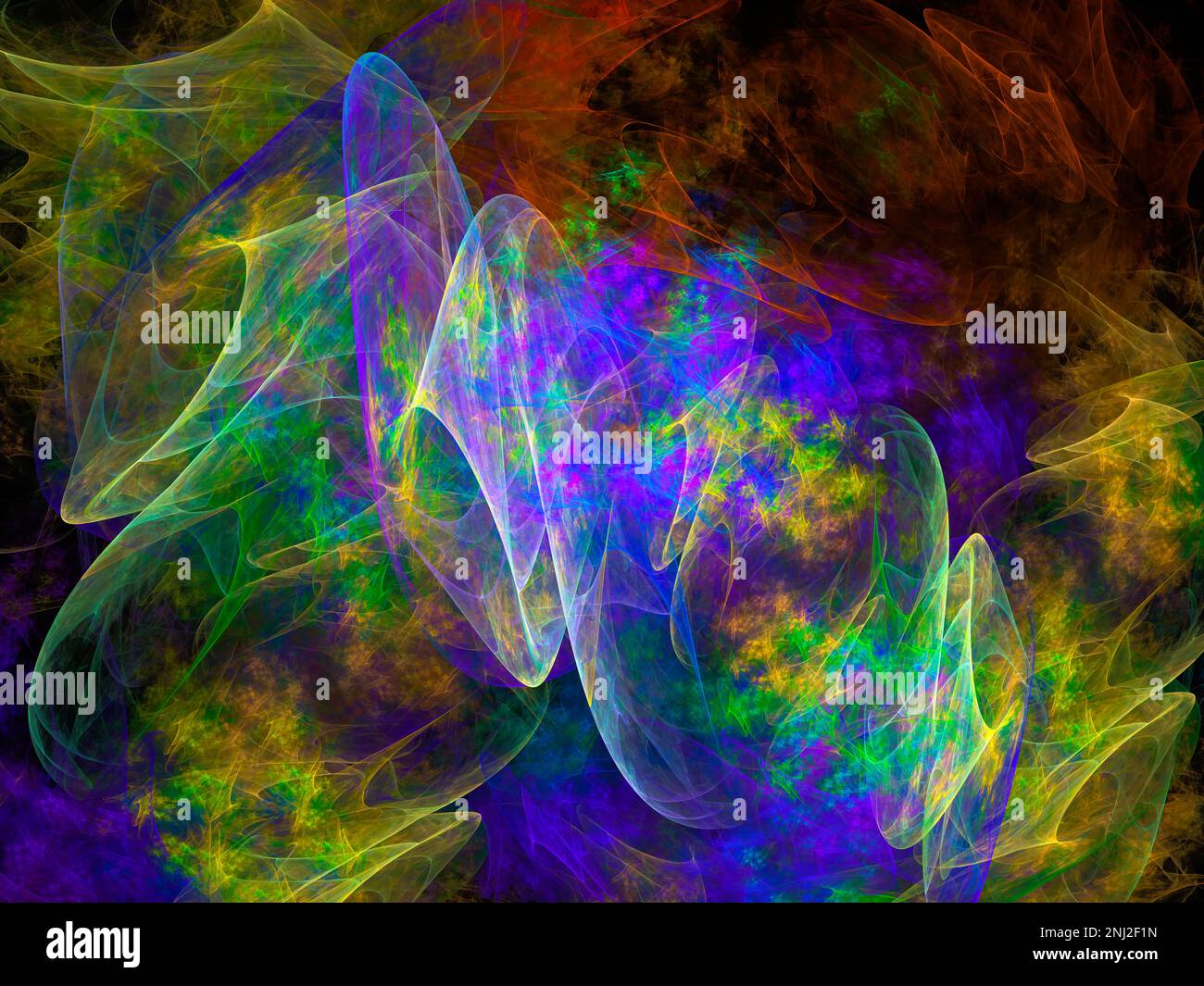 Scopri l'affascinante mondo delle frattaglie artificiali: Esplora la bellezza della complessità infinita Foto Stock