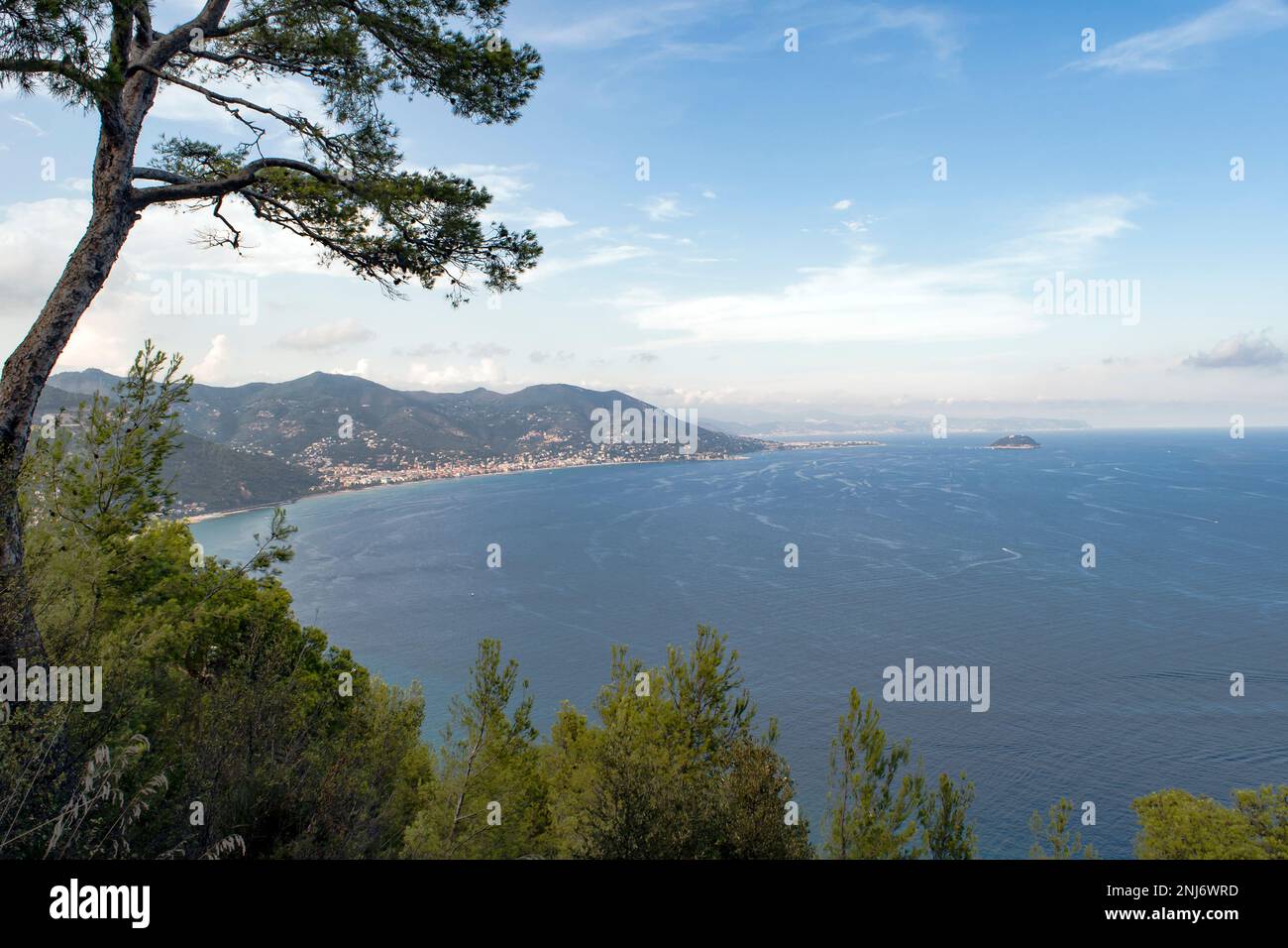 Vista panoramica di Alassio (Savona) Foto Stock