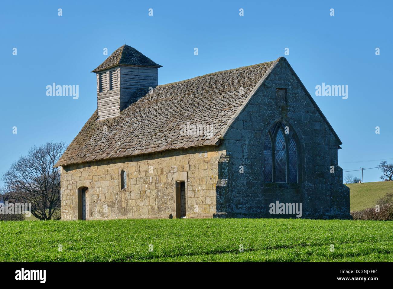 Langley Chapel, Langley, vicino ad Acton Burnell, Shropshire Foto Stock