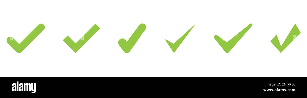 segno di spunta nero sugli sfondi di fomer Illustrazione Vettoriale