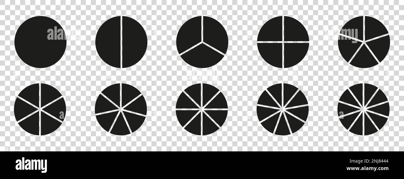 Cerchi diagramma diviso 3, 10, 7, icona grafico forma a torta grafico ...
