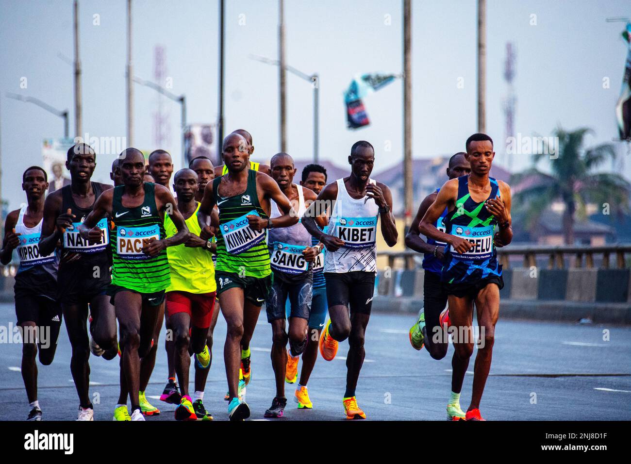 L'edizione 8th della maratona della città di Lagos della banca di accesso. Lagos, Nigeria. Foto Stock