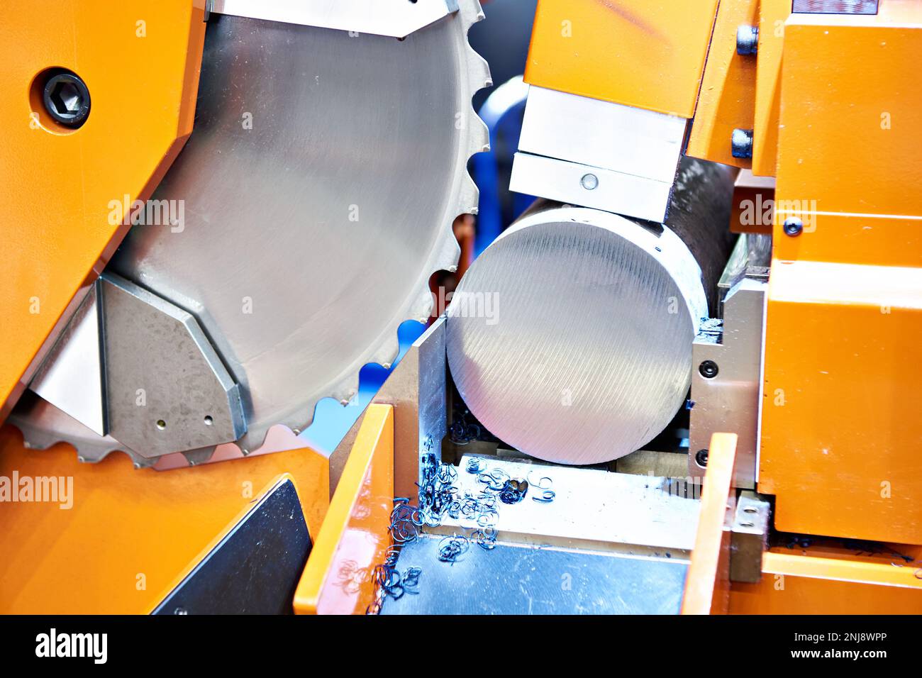 Sega circolare automatica per metallo Foto Stock