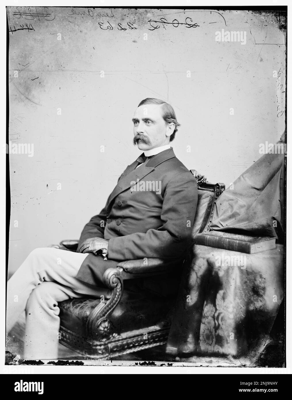 Ritratto dell'onorevole Adelbert Ames, un politico statunitense del Mississippi e ufficiale militare. Immagine della Brady-Handy Collection, Biblioteca del Congresso. Foto Stock