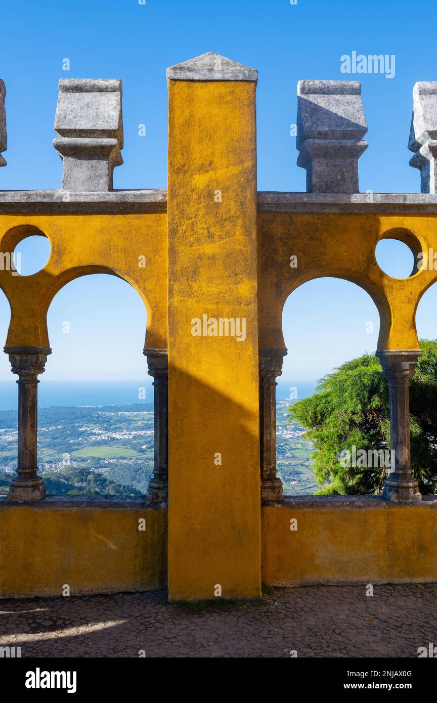 Parco e Palazzo Nazionale di pena (Palacio de la pena), Sintra, Portogallo Foto Stock