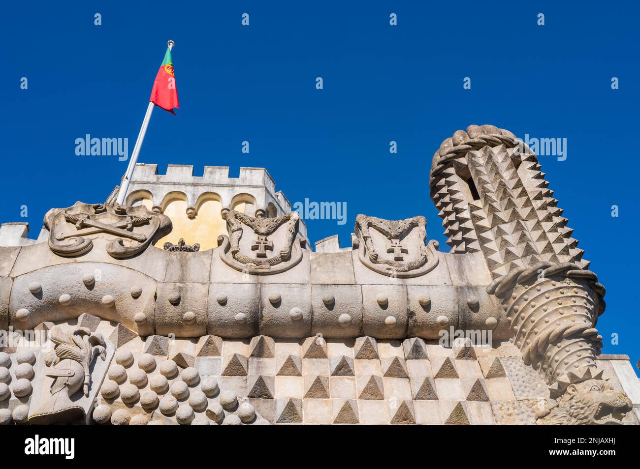 Parco e Palazzo Nazionale di pena (Palacio de la pena), Sintra, Portogallo Foto Stock