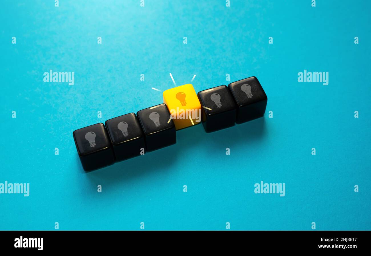 La migliore idea di sempre. Scelta fatta. Ingegnosità e creatività. Prima di tutto. Reazione rapida. Prendere la decisione giusta. pianificazione a distanza. Realizzare un profitto, utilizzare Foto Stock