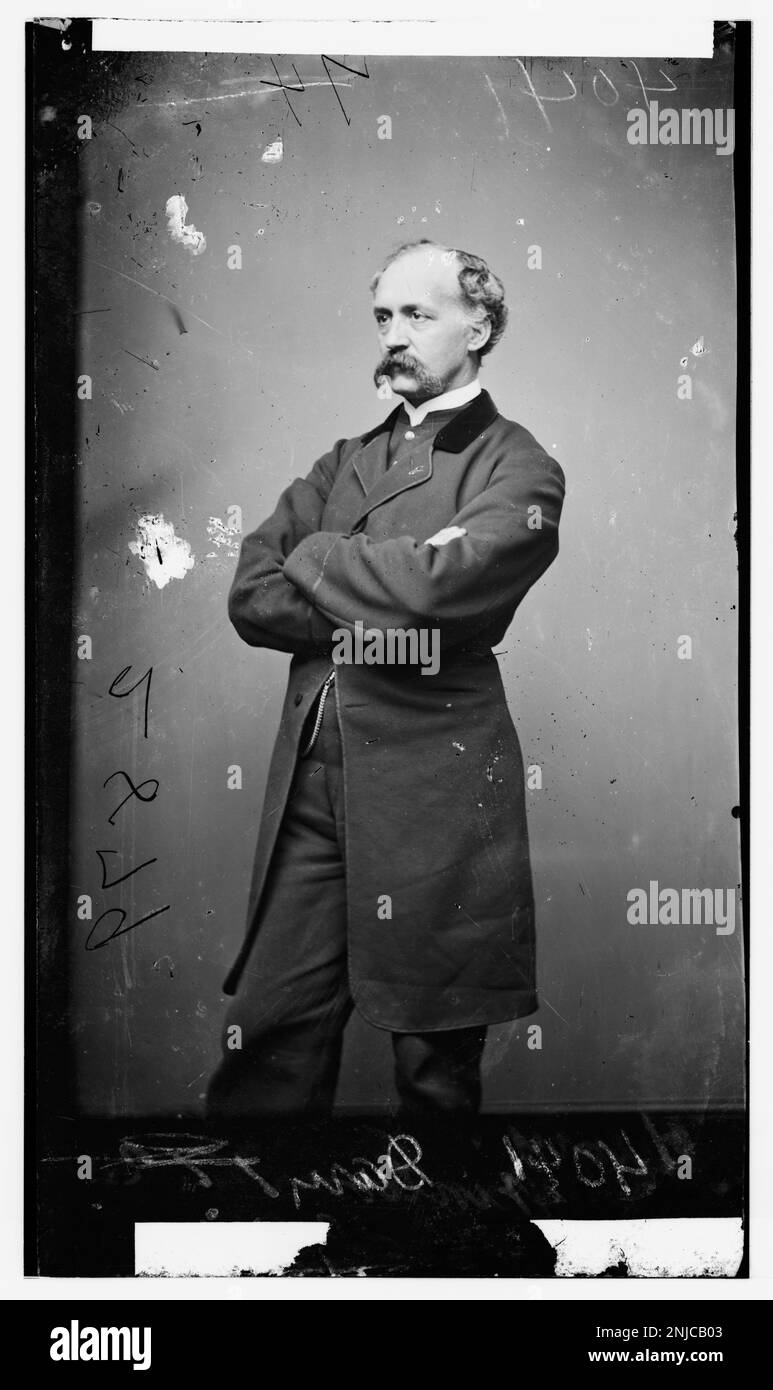 Henry Winter Davis, un politico e unionista del Maryland, catturato in un ritratto formale. Davis fu un forte sostenitore della conservazione dell'Unione durante la guerra civile. Foto Stock