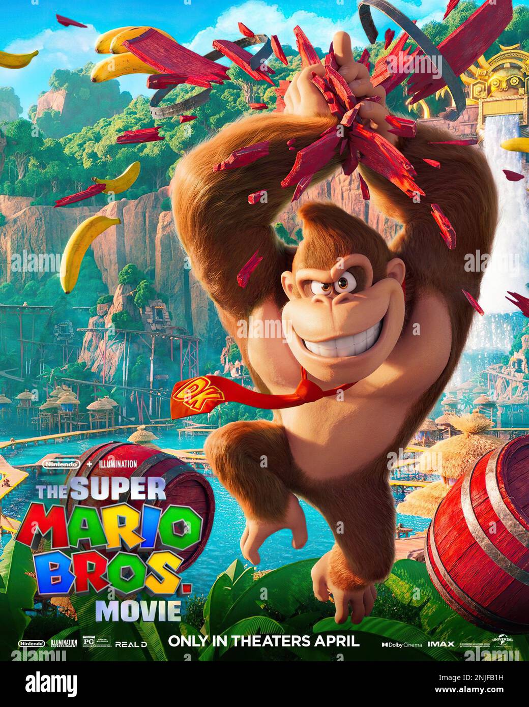 IL SUPER MARIO BROS. FILM, US poster, Donkey Kong (voce: Seth Rogen), 2023.  © Universal Pictures / courtesy Everett Collection Foto stock - Alamy
