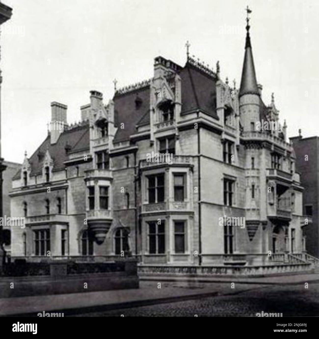 La William K. Vanderbilt House o il Petit Chateau nel 1886 Foto Stock