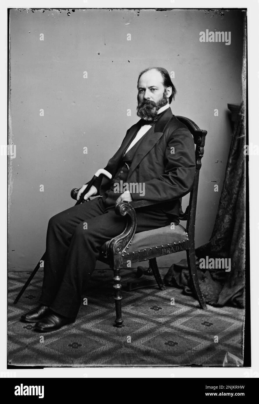 Ritratto di William Irvine, un politico statunitense di New York, catturato nella Brady-Handy Collection. Irvine contribuì al panorama politico dell'America del XIX secolo. Foto Stock