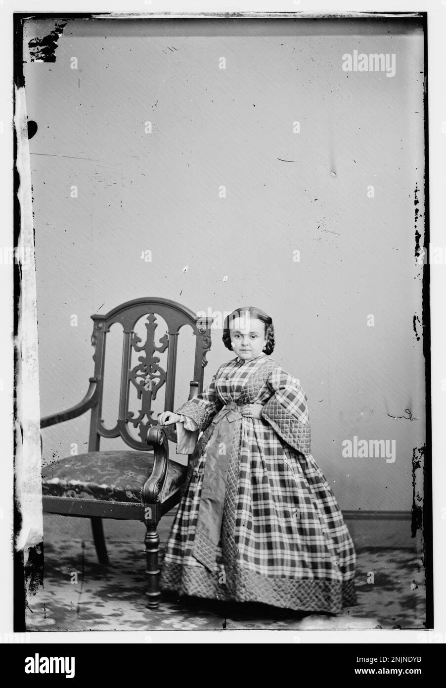 Ritratto di Miss Lavinia Warren, una figura ben nota in sideshow americani del XIX secolo, dalla Brady-Handy Collection alla Library of Congress. Foto Stock