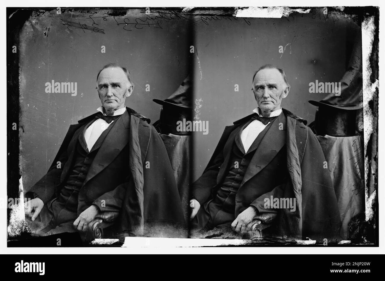 Ritratto di Montgomery Blair, direttore generale delle poste sotto il presidente Abraham Lincoln, catturato nella Biblioteca del Congresso Brady-Handy Collection. Foto Stock