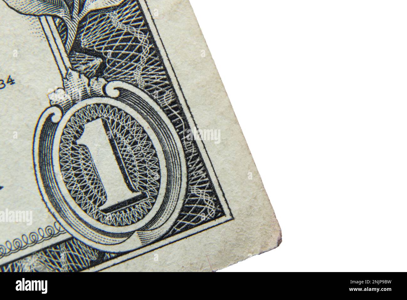 una macro americana del dollaro come sfondo Foto Stock