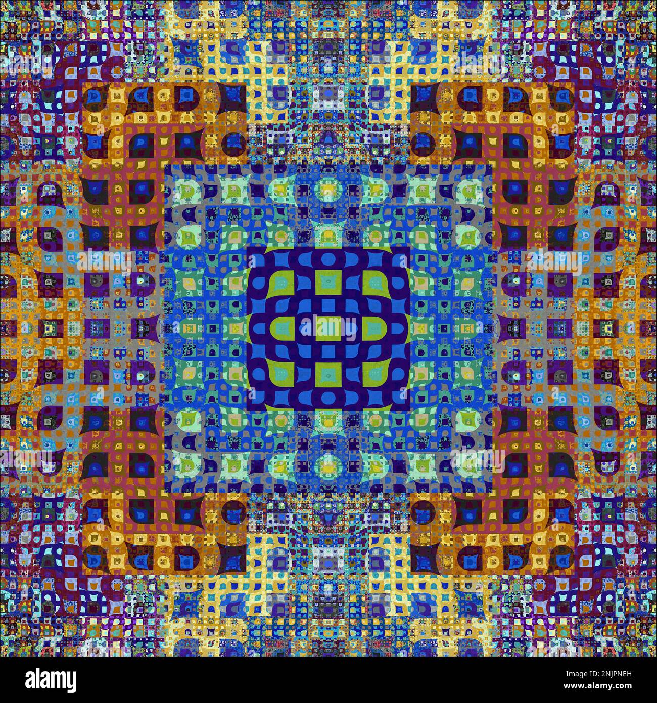 Arte Fractal geometrica multicolore Foto Stock