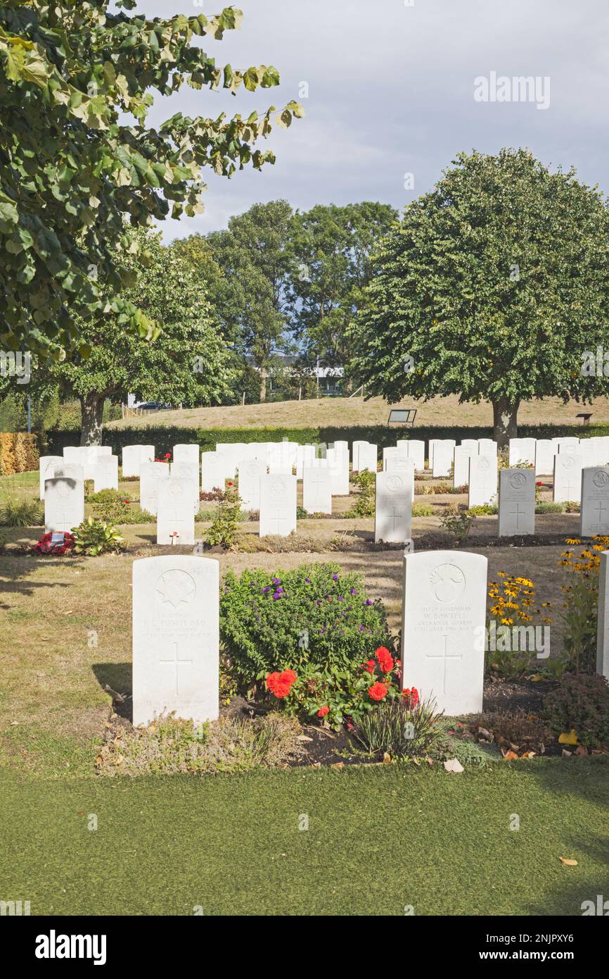 Agriturismo Essex Cimitero della prima Guerra Mondiale, Fiandre Occidentali, Belgio, Europa, UE Foto Stock