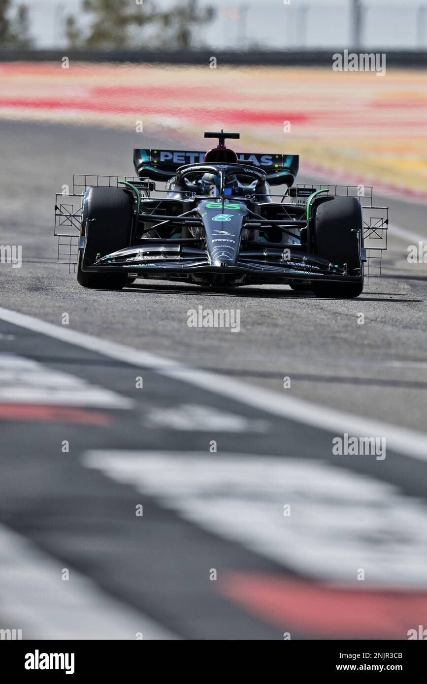 Sakhir, Bahrein, 23.02.2023. George Russell (GBR) Mercedes AMG F1 W14. 23.02.2023. Test di formula 1, Sakhir, Bahrein, giorno uno. Il credito fotografico dovrebbe essere: XPB/immagini dell'Associazione Stampa. Foto Stock