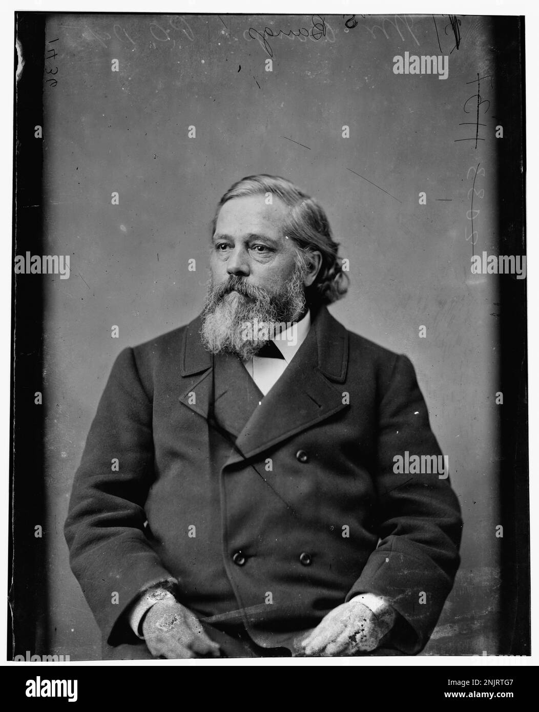 Ritratto del signor Bangs, funzionario del dipartimento postale, catturato nella Biblioteca del Congresso Brady-Handy Collection. Foto Stock