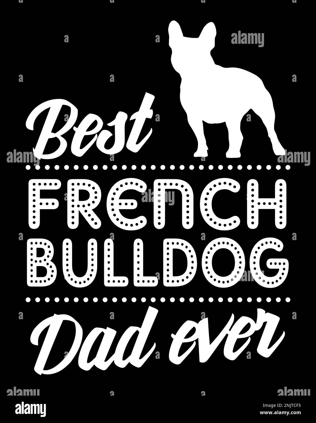 Miglior papà francese Bulldog mai visto. Illustrazione Vettoriale