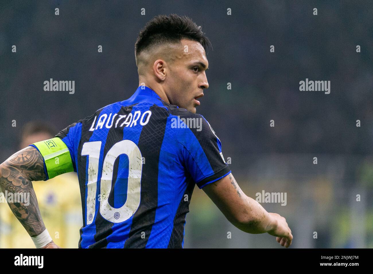 Milano, Italia - febbraio 22 2023 - Campionato Inter-Porto - lautaro martinez f.c Internazionale Foto Stock