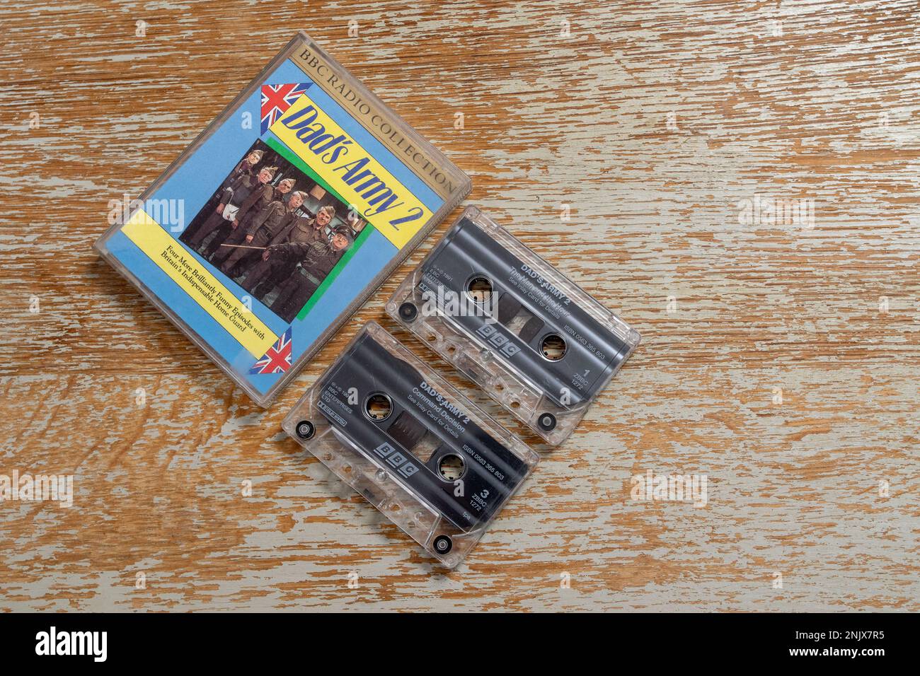 BBC audio cassette del adattato per radio sitcom Dad's Army impostato nella seconda guerra mondiale e una città sul mare Foto Stock