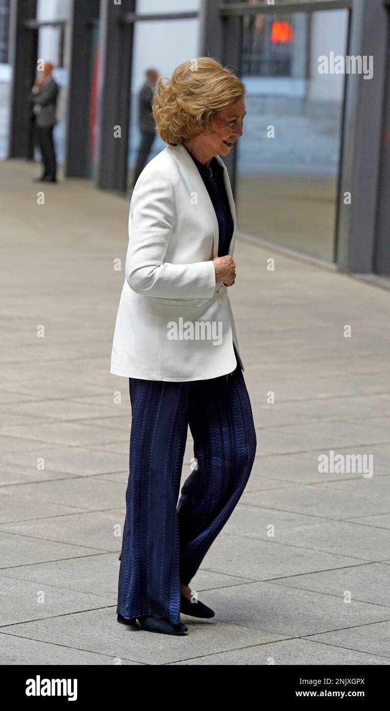 Queen Sofia attends the closing ceremony and concert for the 2021-2022 academic year of the Queen Sofia School of Music and will present the diplomas to the students and the distinctions of the institution, on June 23, 2022, in Madrid (Spain). ROYAL HOUSE;QUEEN;SCHOOL;MUSIC Ángel Díaz Briñas / Europa Press 06/23/2022 (Europa Press via AP) Foto Stock