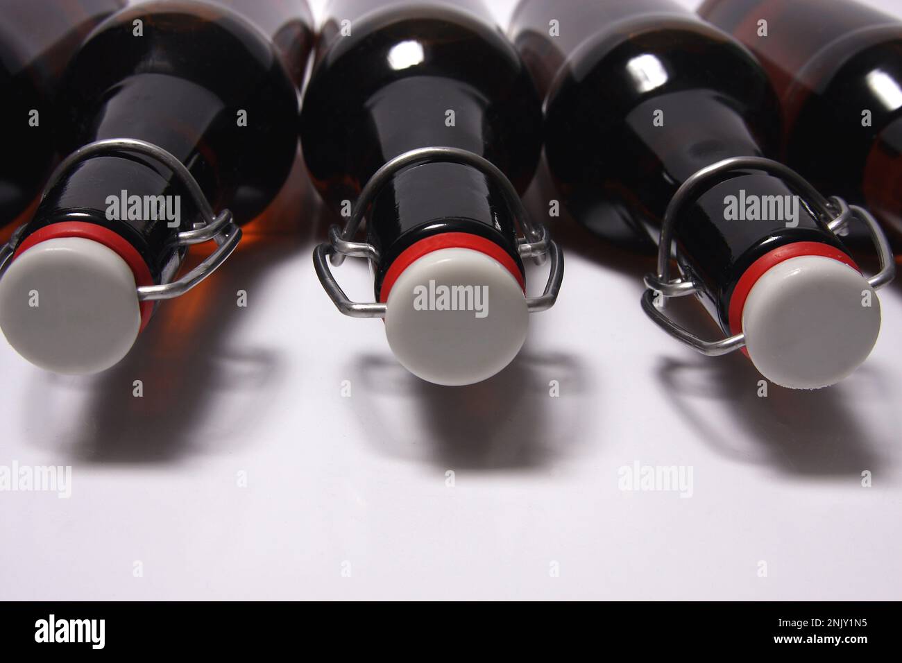 bottiglie di birra con swing top Foto Stock