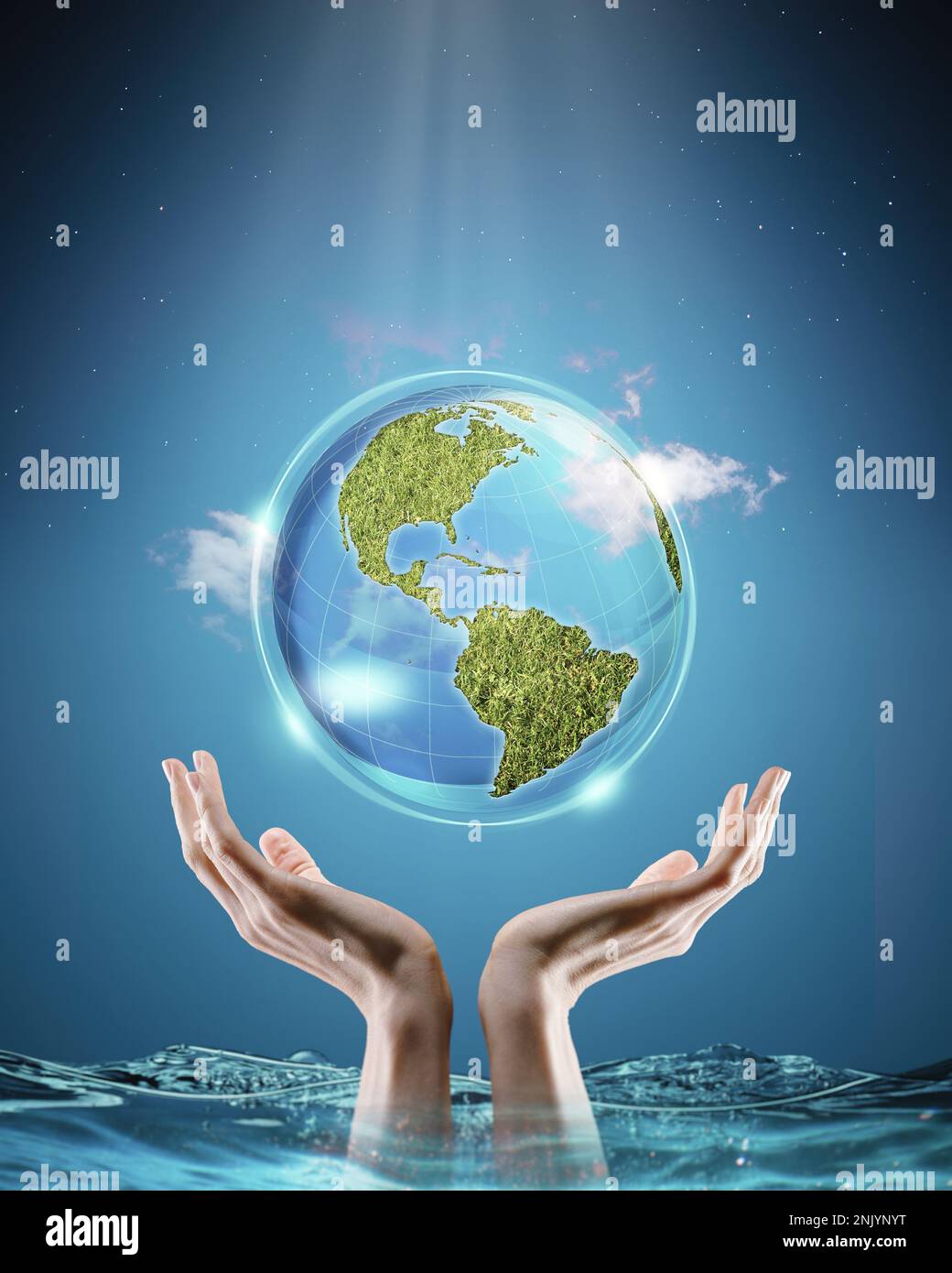 Sviluppo sostenibile, ambiente astratto Foto Stock