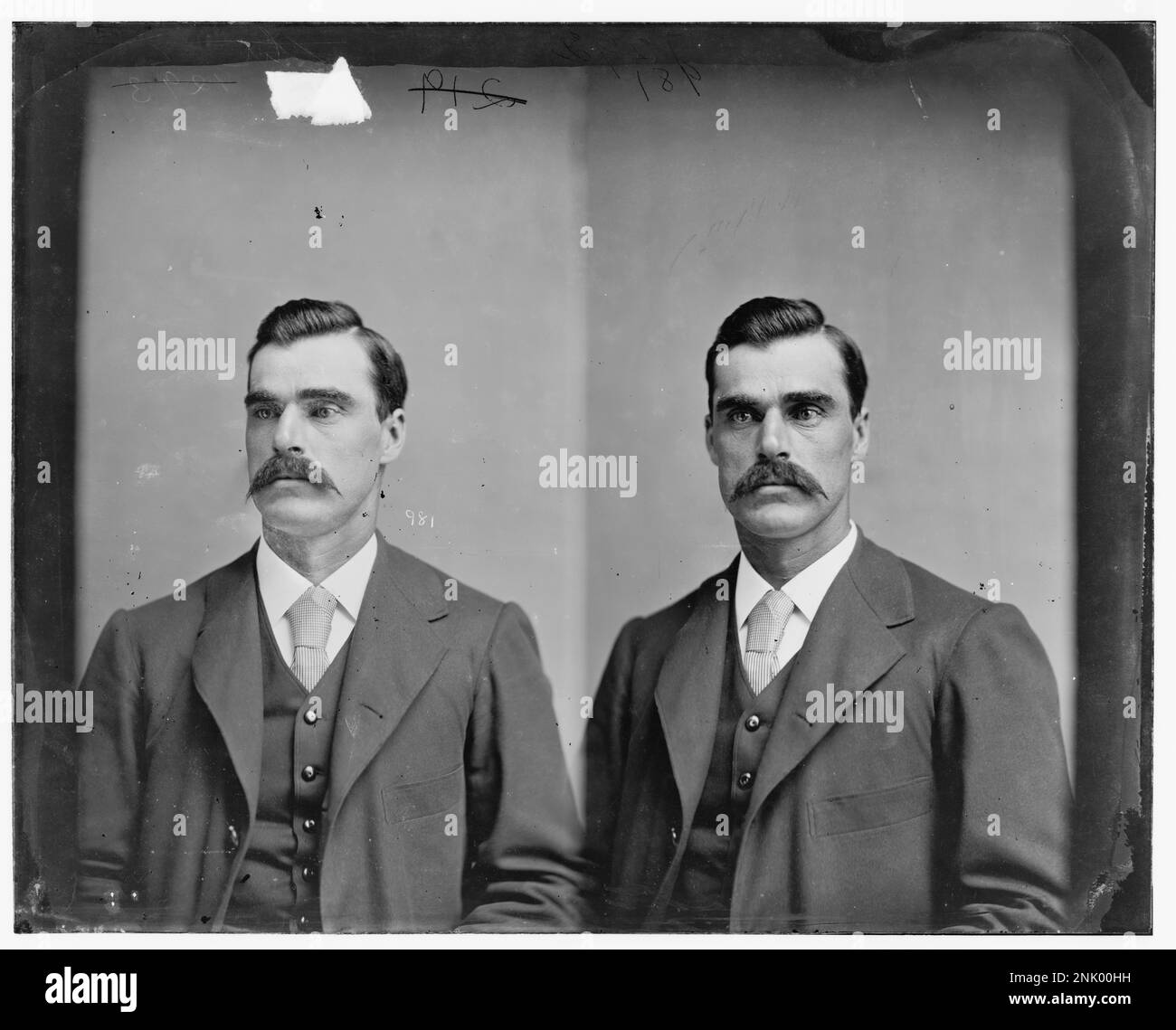 Ritratto di Courtney Franklin, un noto reporter, catturato nella Brady-Handy Collection. Era noto per i suoi successi nelle competizioni di canottaggio durante la fine del XIX secolo. Foto Stock