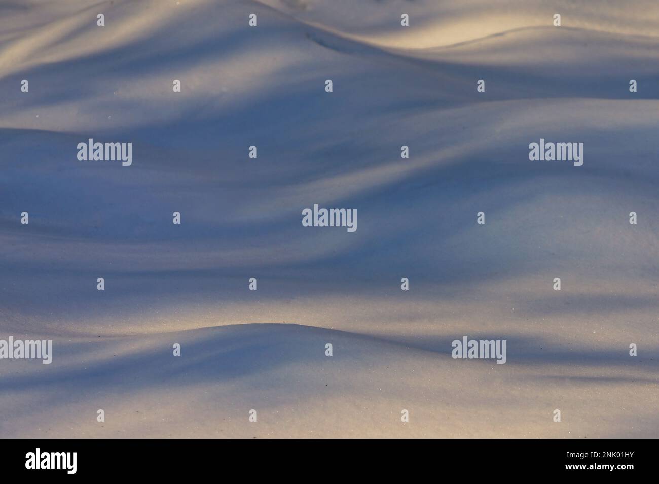 Astratto onde di neve in Sunset Light, sfondo d'inverno Foto Stock