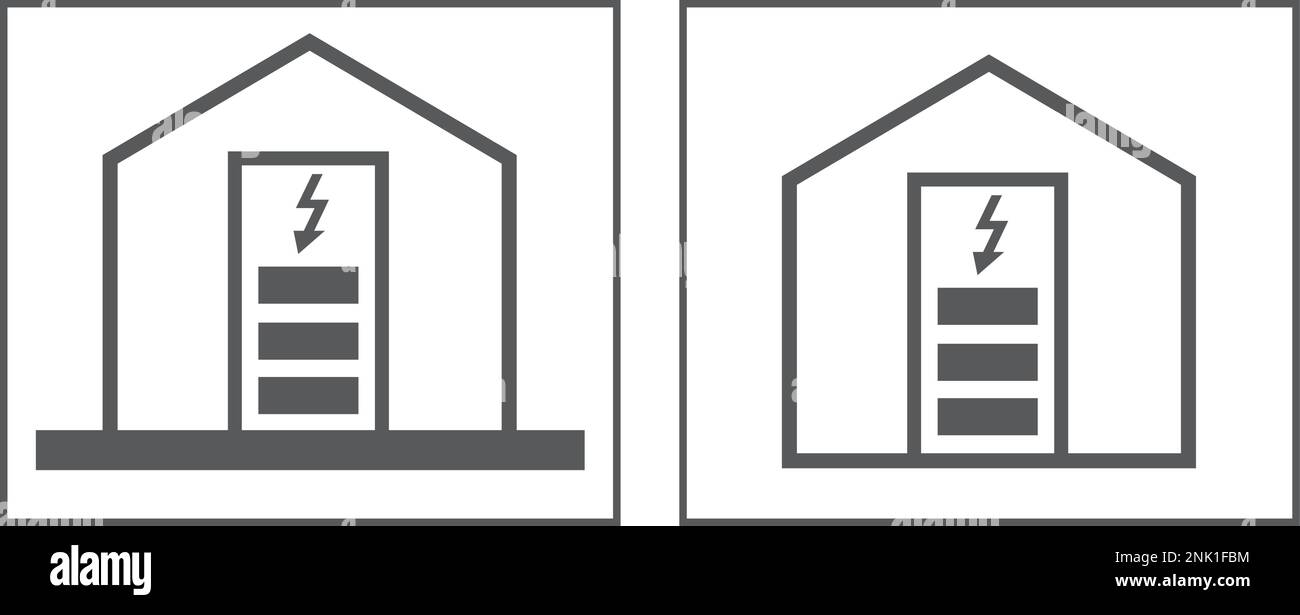 Deposito di energia in case ed edificio Illustrazione Vettoriale