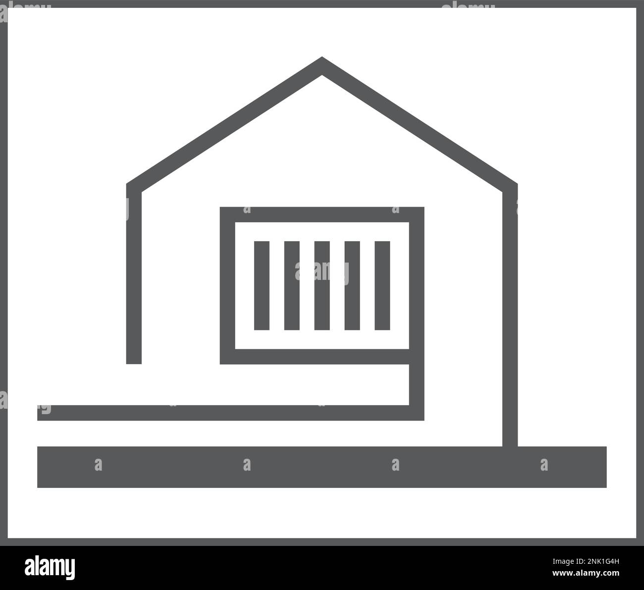 Icona di un edificio con gasdotto, crisi, costi aggiuntivi, riscaldamento, calore, mezzo di pressione, alimentazione gas, Illustrazione Vettoriale