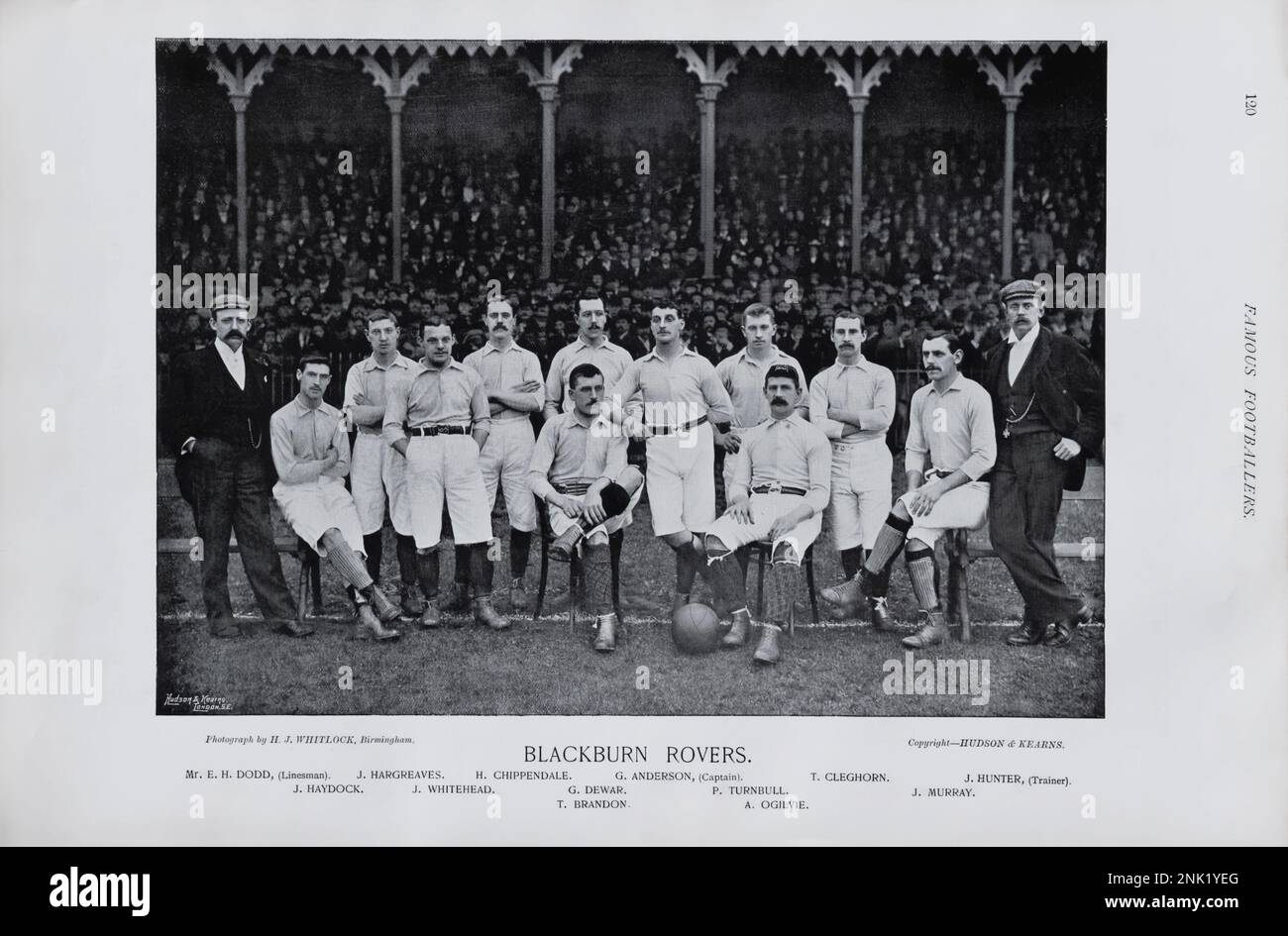 Blackburn Rovers squadra di calcio 1895 a Ewood Park, Blackburn. Foto Stock